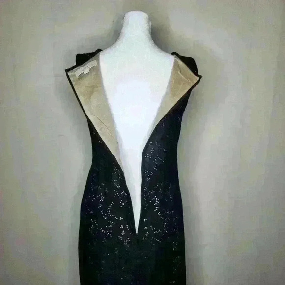 Ann Taylor LOFT petite black eyelet dress with matching jacket size 4P - Picture 8 of 12